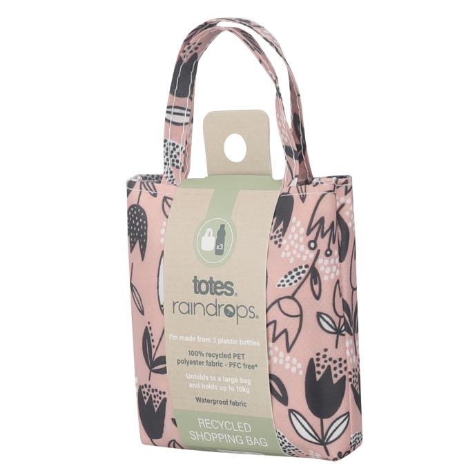 totes® Shopping Bag Pink Floral Extra Image 3